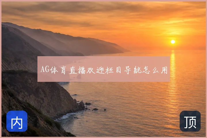 AG体育直播欢迎栏目导航怎么用